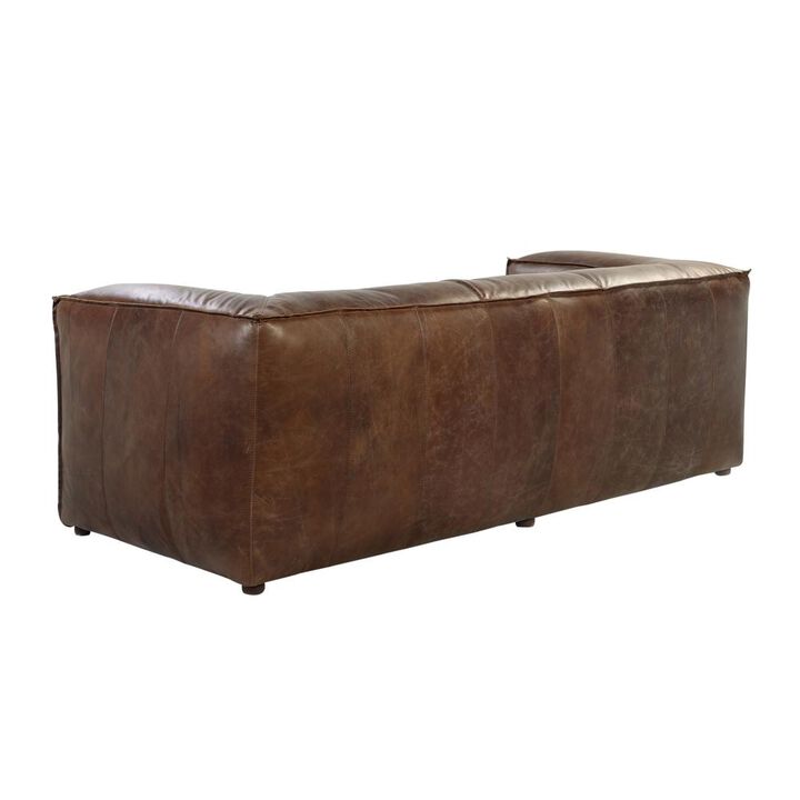 Acme Furniture Brancaster Sofa, Retro Brown Top Grain Leather