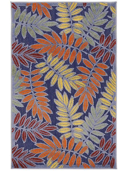Aloha ALH18 Navy/Multicolor 3'6" x 5'6" Rug Aloha ALH18 Navy/Multicolor 3'6" x 5'6" Rug