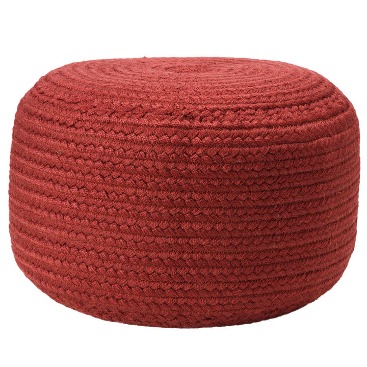 Saba Solar Pouf in Red Dahlia