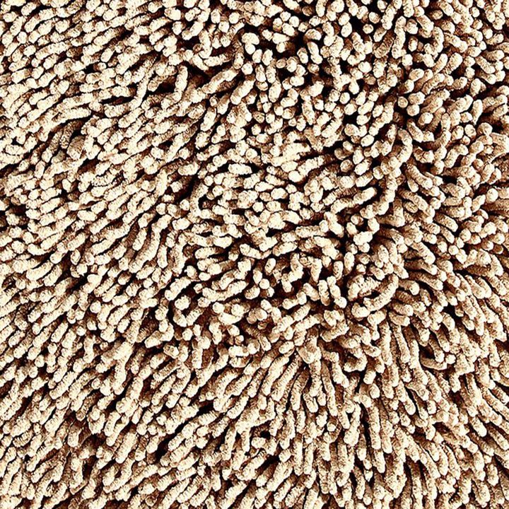 Knightsbridge Chenille Shaggy 220 GSF Non Skid Back Bath Rug 24 x 40 - Natural