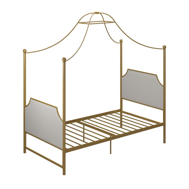 Monarch Hill Clementine Canopy Bed, Twin, Gold