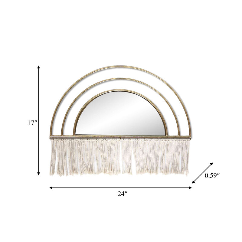 17"h Arched Mirrored Wall Decor