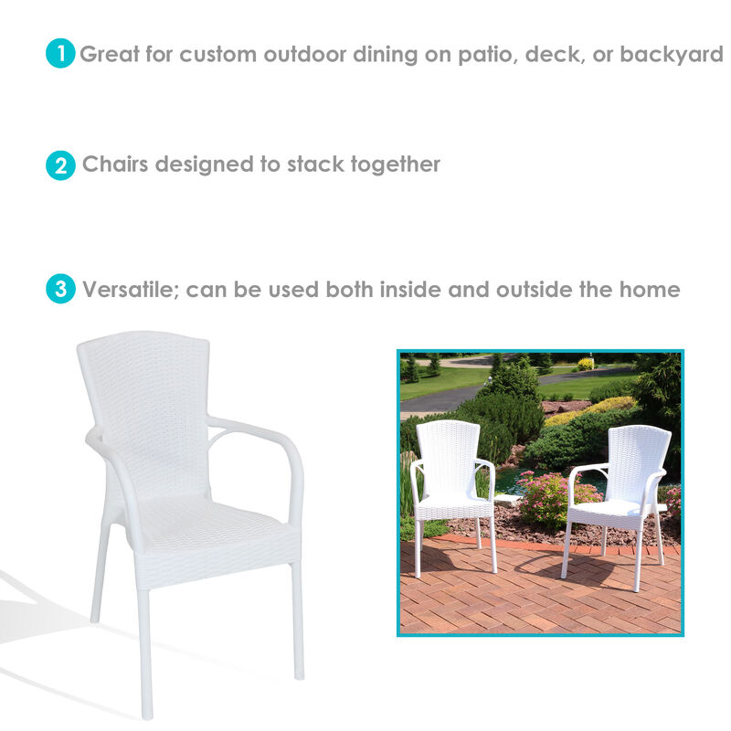 Sunnydaze Segesta All-Weather Plastic Patio Armchair