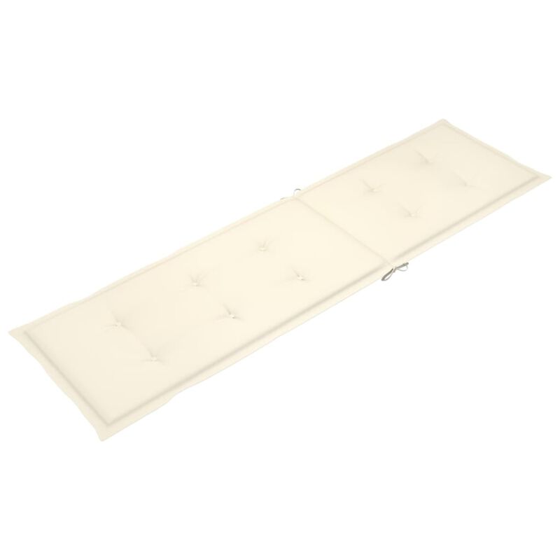 vidaXL Deck Chair Cushion Cream (29.5"+41.3")x19.7"x1.6"