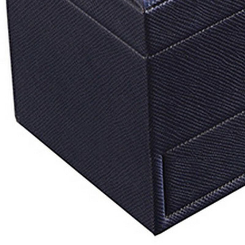 Watch Case with Drawer Display and  4 Slots, Blue - Benzara