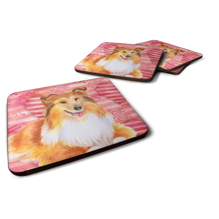 Caroline's Treasures Sheltie Love Decorative coasters, Multicolor