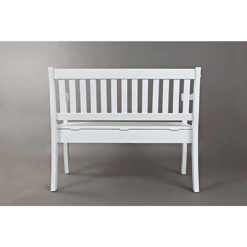 Jofran Artisan's Craft 42 Rustic Farmhouse Distressed Solid Wood Storage Bench