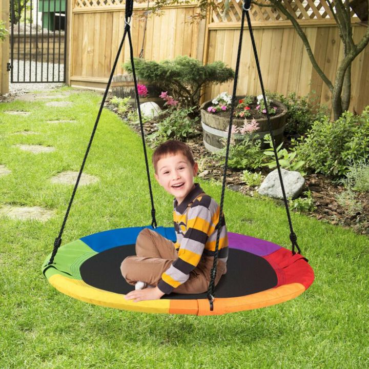 Hivvago 40 Inch Flying Saucer Tree Swing Outdoor Play for Kids