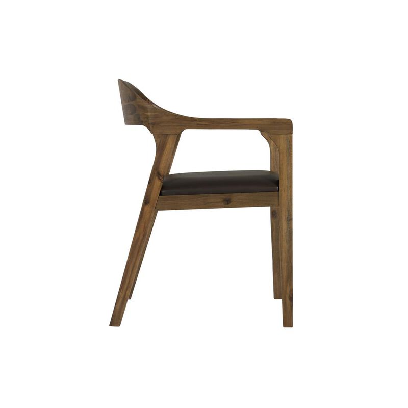 Boraam Rasmus Dining Arm Chair, Chestnut Wire-Brush