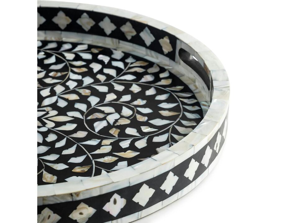 Jodhpur Mother of Pearl Decorative Tray - 18"