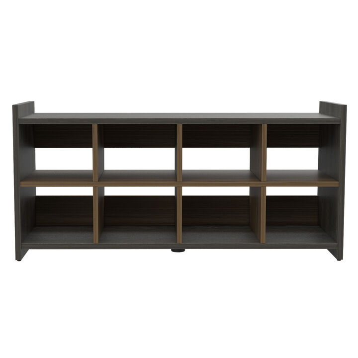 Entryway Storage Unit, Eight Shoe Capacity - Espresso Mahogany