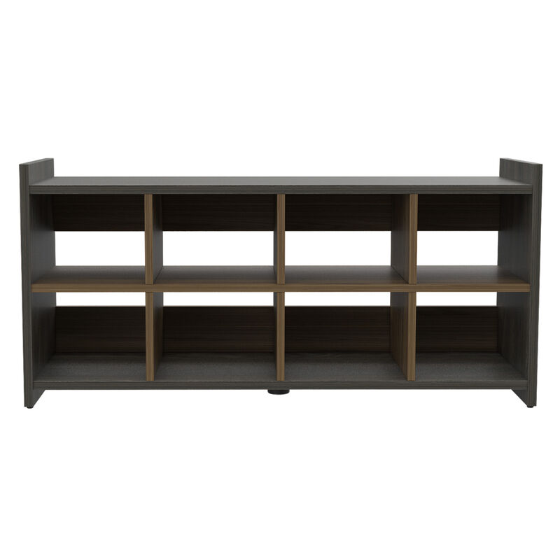 Entryway Storage Unit, Eight Shoe Capacity - Espresso Mahogany