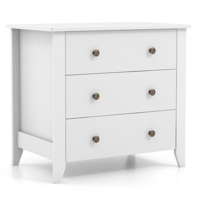 Hivvago 3 Drawer Dresser Chest of Drawers Bedside Table