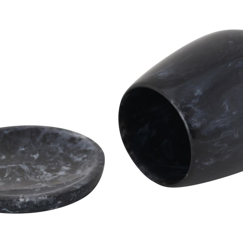 Rounded Blue Swirl Resin Kiddush Cup