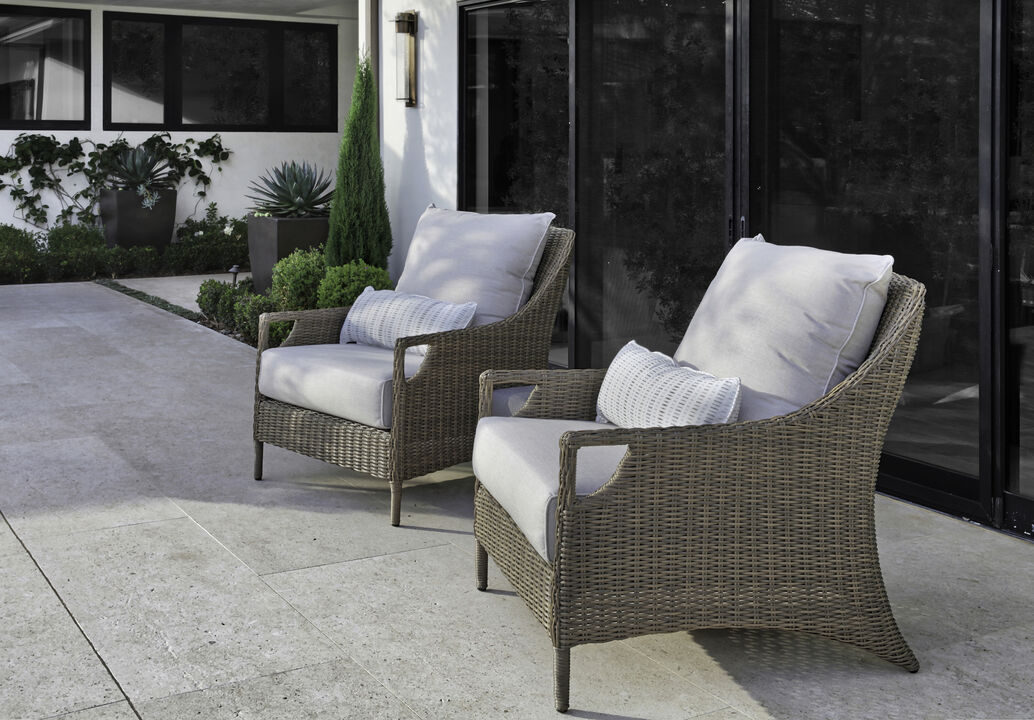 Ibiza Club Chair in Cast Silver, No Welt
