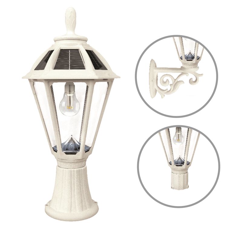 Polaris Solar Light w/GS Solar Light Bulb - Wall/Pier/3" Fitter Mounts - White
