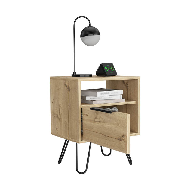 Nightstand Skyoner, Bedroom, Light Oak