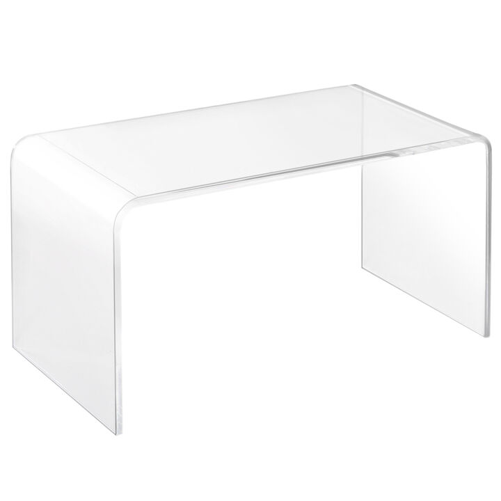 32" Long Acrylic End Side Table/Living Room Table for Indoor or Outdoor