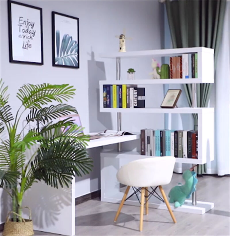 Office Workstation Desk – Integrated Display Stand for Convenience