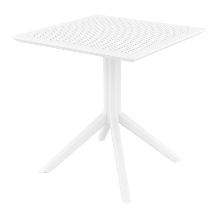 29.5" Taupe Brown Square Outdoor Patio Dining Table