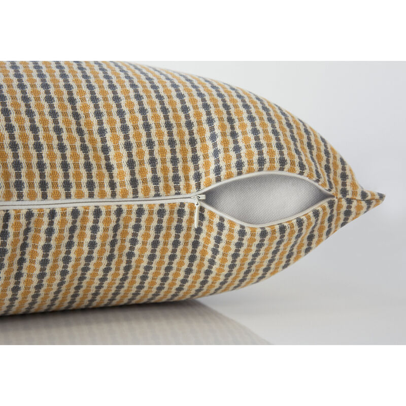 Monarch Specialties I 9234 Pillows, 18 X 18 Square, Insert Included, Decorative Throw, Accent, Sofa, Couch, Bedroom, Polyester, Hypoallergenic, Gold, Grey, Modern