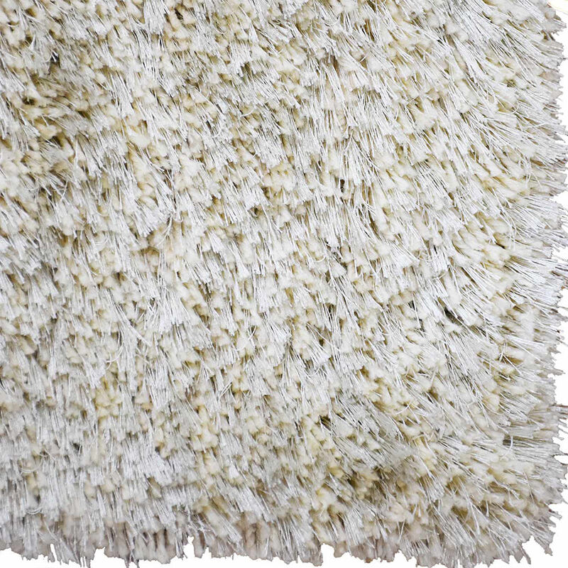 RUGSOTIC CARPETS HAND TUFTED SHAG POLYESTER ECO-FRIENDLY AREA RUGS  - 9'x12', Rectangle, White, Solid Plain Design, High Pile Thick Handmade Anti Skid Area Rugs for Living Room, Bed Room K00101