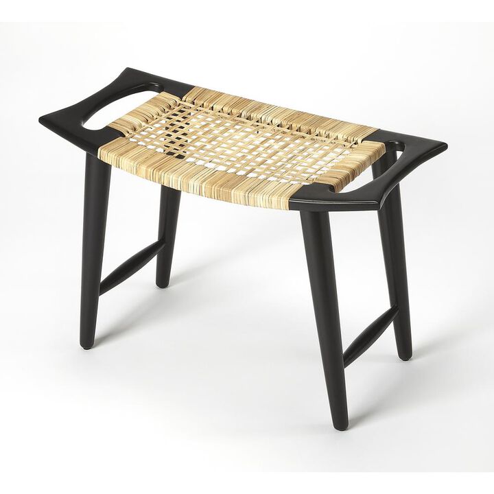Natural Black Rattan Stool, Belen Kox