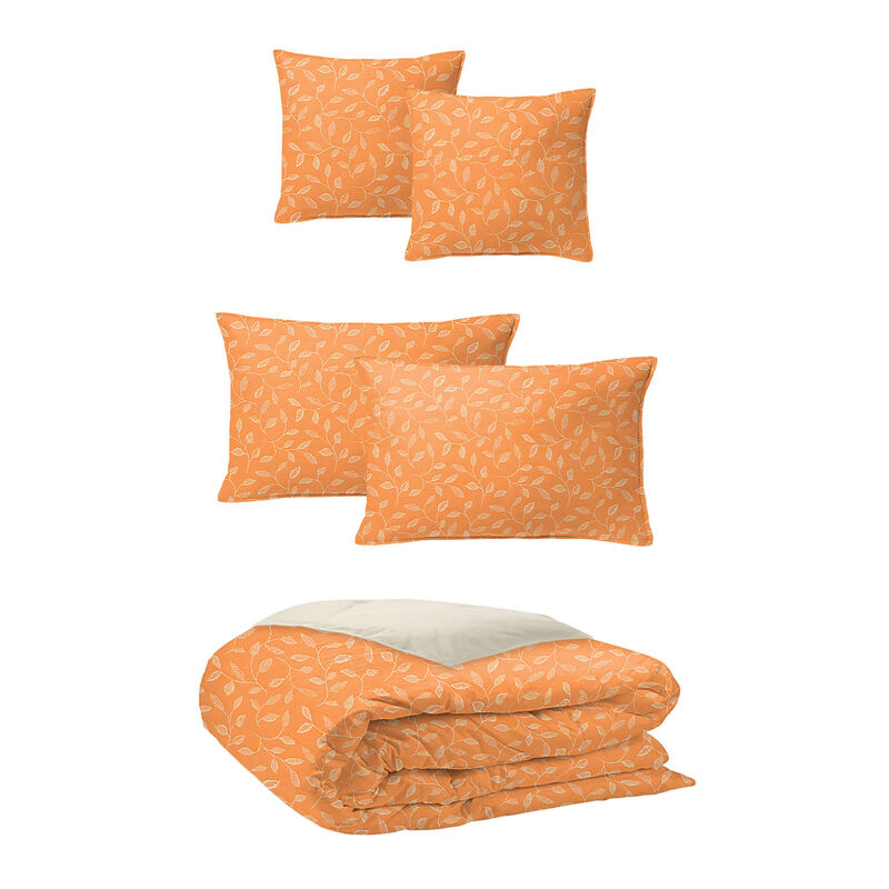 6ix Tailors Fine Linens Sabrina Tangerine Duvet Cover Set