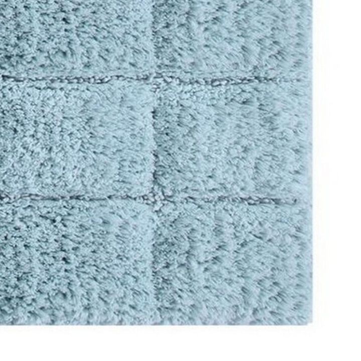 Knightsbridge Summer Tile 220 GSF Non Skid Back Bath Rug 24 x 40 - White