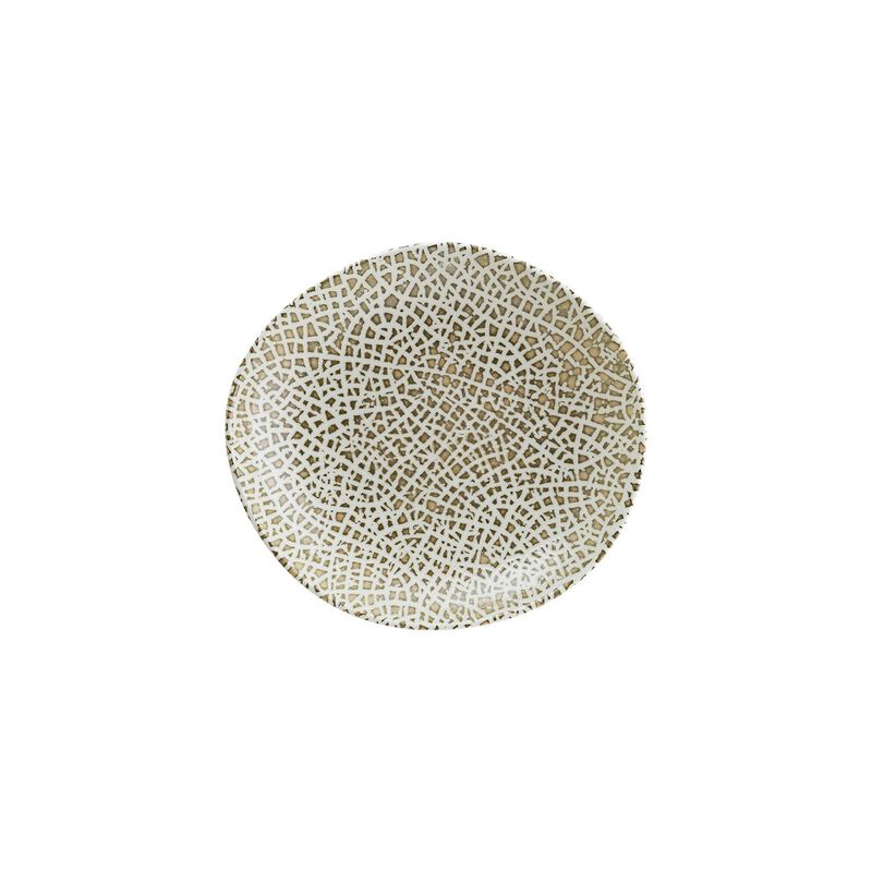 Lapya Wood 10.25" x 9.5" x h:2.5" 36 oz. Organic Decorated Porcelain Bowl