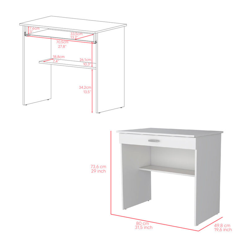Desk Eden, Office, White
