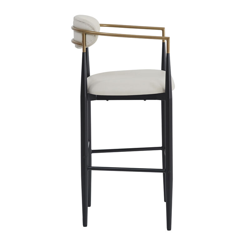 Merax Counter Height Upholstered Bar Stools with Metal Legs( 2 PCS)