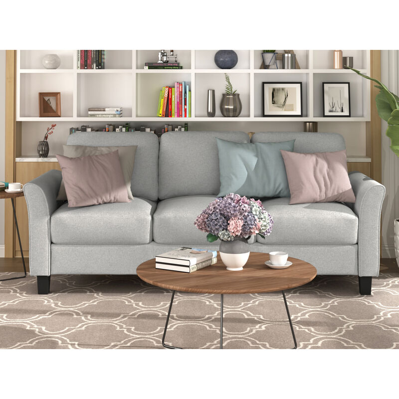 3-Seat Sofa Living Room Linen Fabric