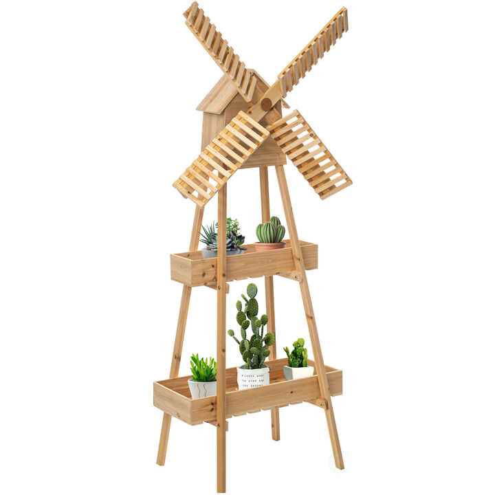 Rustic Wooden Cart with Windmill Accent, Versatile and Decorative Piece for Home or Garden Decor, Perfect for Displaying Plants, Books, and Decorative Items, or as a Unique Storage Solution for Home or Garden Tools Rustic Wooden Cart with Windmill Accent, Versatile and Decorative Piece for Home or Garden Decor, Perfect for Displaying Plants, Books, and Decorative Items, or as a Unique Storage Solution for Home or Garden Tools