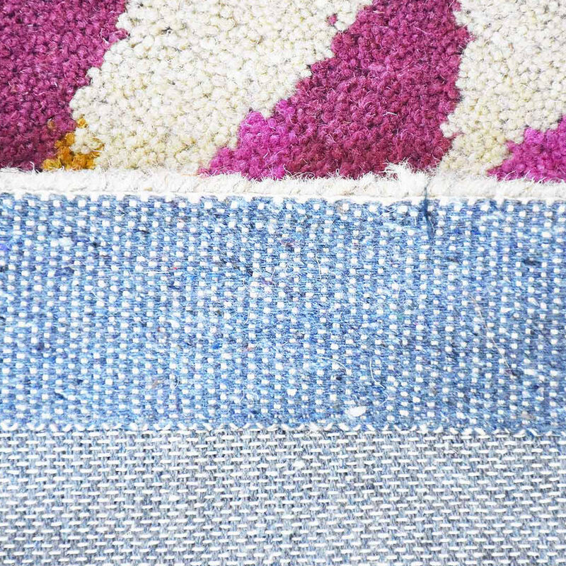 RUGSOTIC CARPETS HAND TUFTED WOOL ECO-FRIENDLY AREA RUGS  - 10'x13', Rectangle Shape, Cream, Floral Modern Design, High Pile Thick Handmade Anti Skid Area Rugs for Living Room, Bed Room (K00504)