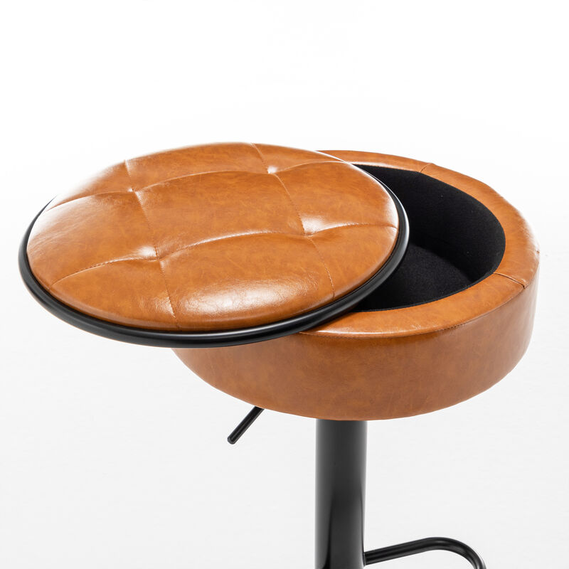 Comfortable Swivel Barstools with Adjustable Height, Storage, and Multipurpose Use