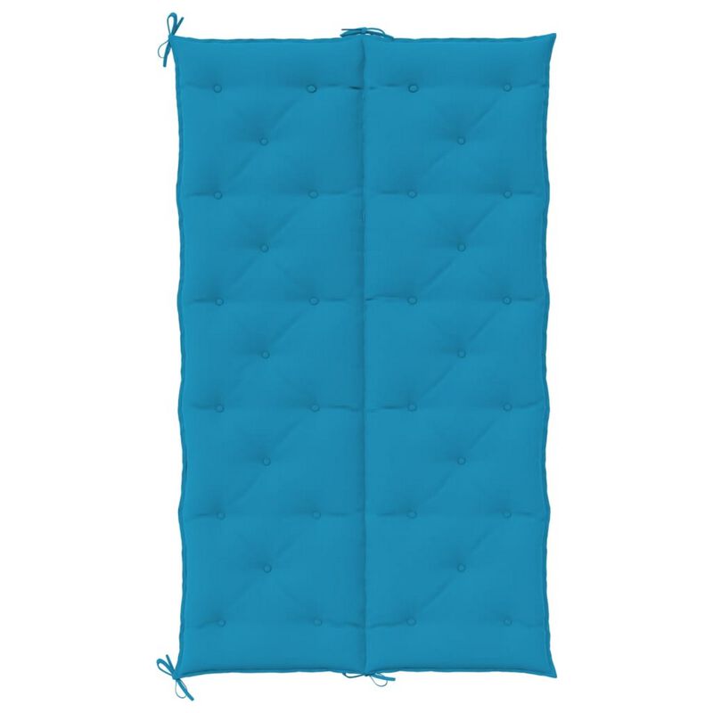 Claire Outdoor Cushion for Bench, 71 Inch, Blue Tufted Oxford Fabric - Benzara