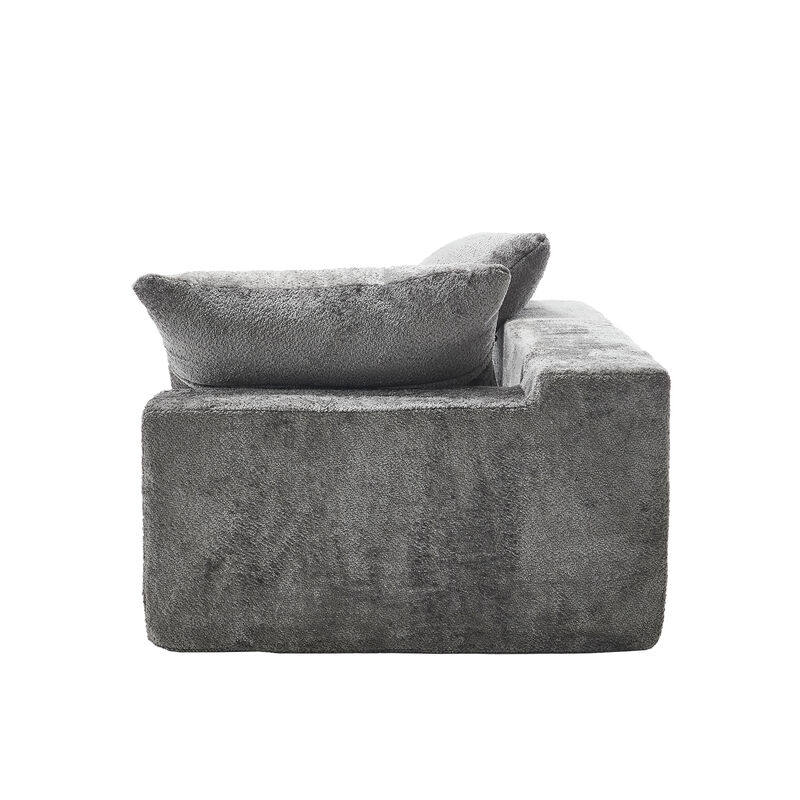 Merax Modern Deep Seat Chenille Fabric Sofa Couch