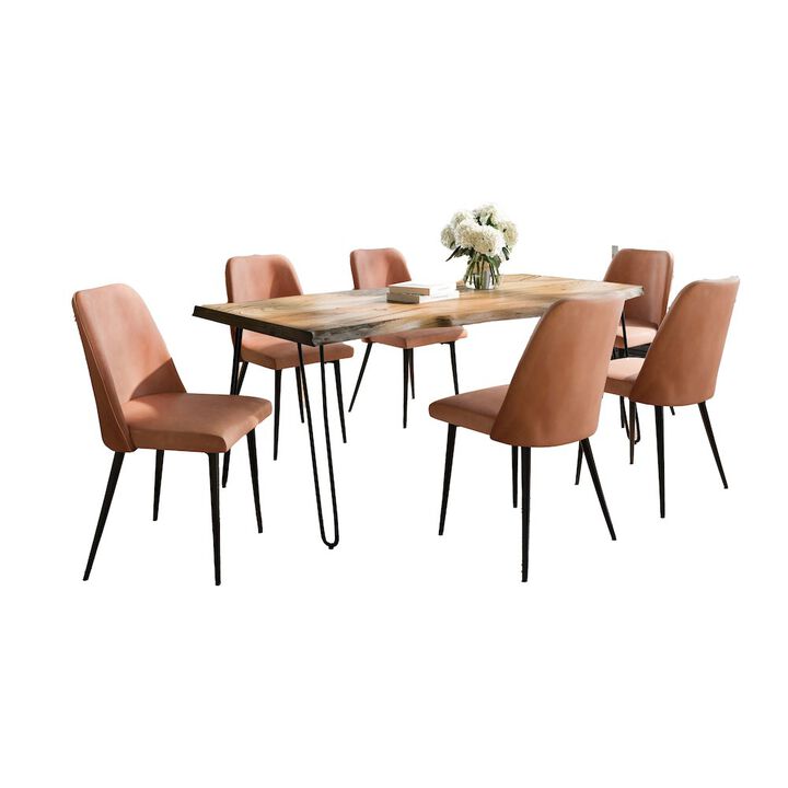 Jofran Nature's Edge Seven Piece Solid Acacia Dining Set