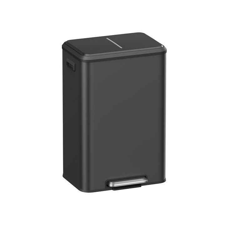 10.5-Gallon Step Kitchen Trash Can for Hands-Free Waste Disposal 10.5-Gallon Step Kitchen Trash Can for Hands-Free Waste Disposal