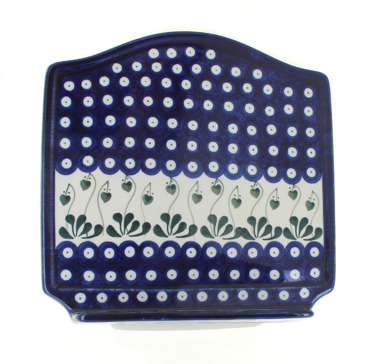 Blue Rose Polish Pottery Saffron Cookbook Holder