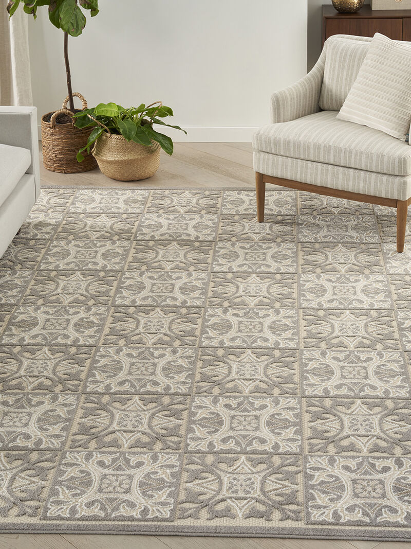 Aloha ALH34 Ivory/Gray 3'6" x 5'6" Rug