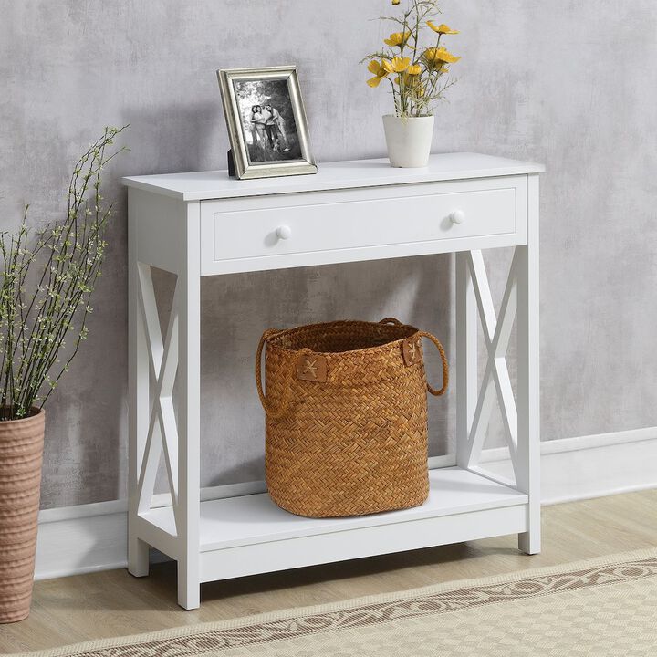 Convenience Concepts Oxford 1 Drawer Entryway Hall Table with Shelf
