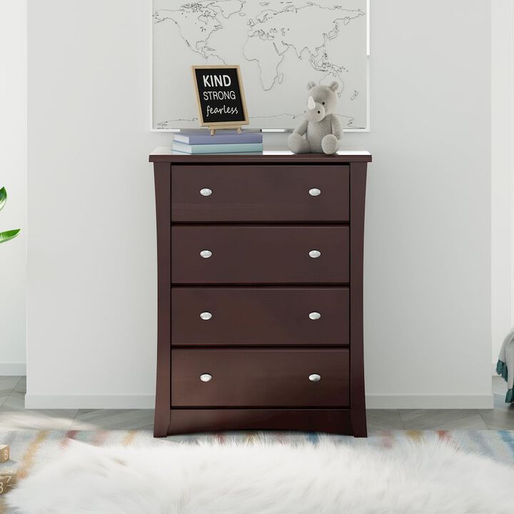 Storkcraft Crescent 4 Drawer Chest (Espresso) – GREENGUARD Gold Certified