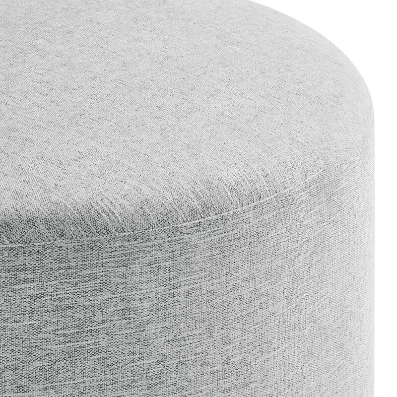 Modway Callum Large 29 Round Woven Heathered Fabric Upholstered Ottoman
