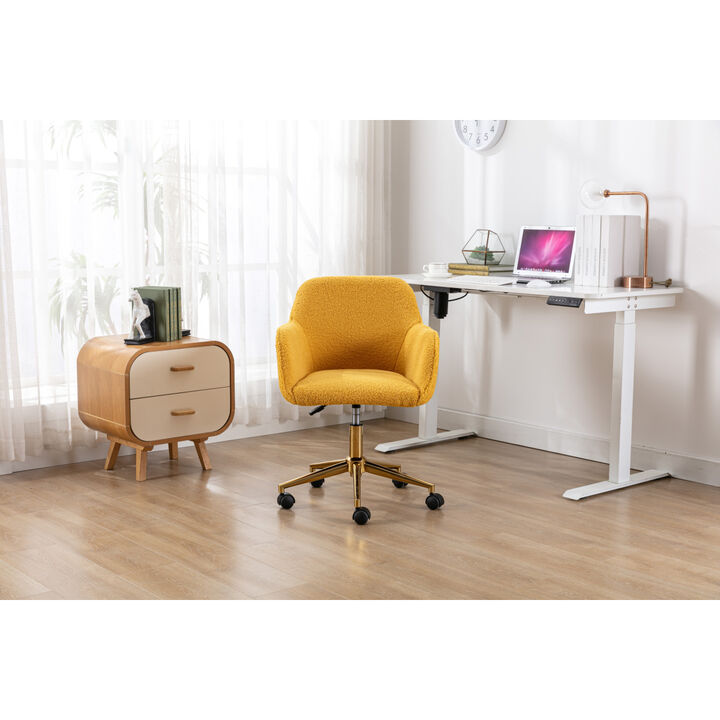 Modern Teddy Fabric Material Adjustable Height 360 Revolving Home Office Chair