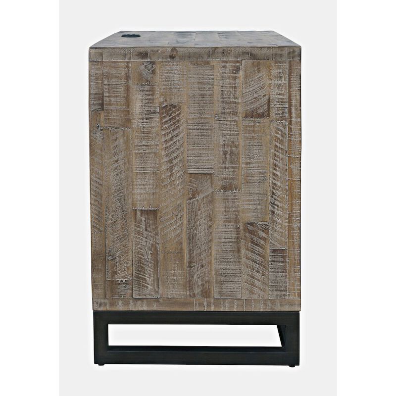 Jofran East Hampton Modern Coastal 25 Distressed Solid Wood Nightstand