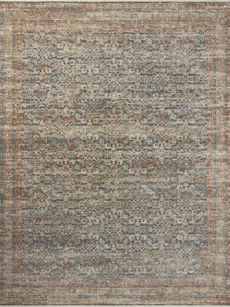 Heritage HER-12 Blue / Rust 18" x 18" Sample Rug by Patent Pending