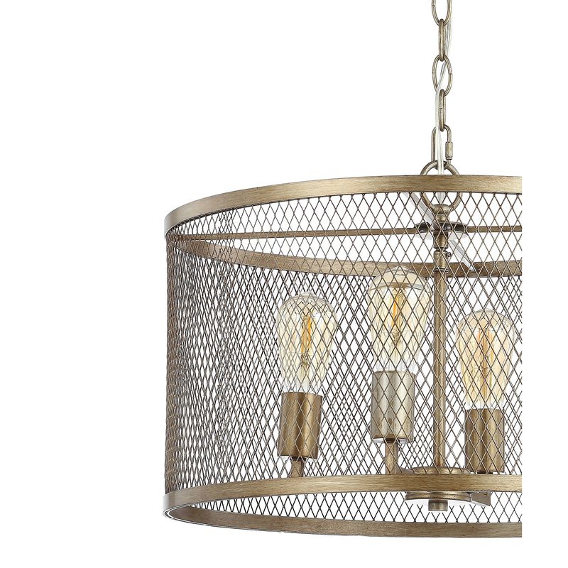 Pen Iron Adjustable Industrial Mesh LED Pendant