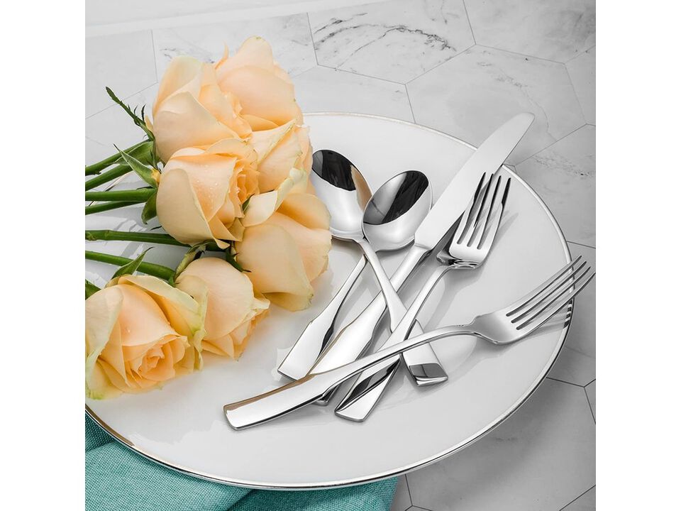 Alata Kate 30-Piece Silverware Set Stainless Steel Flatware Set